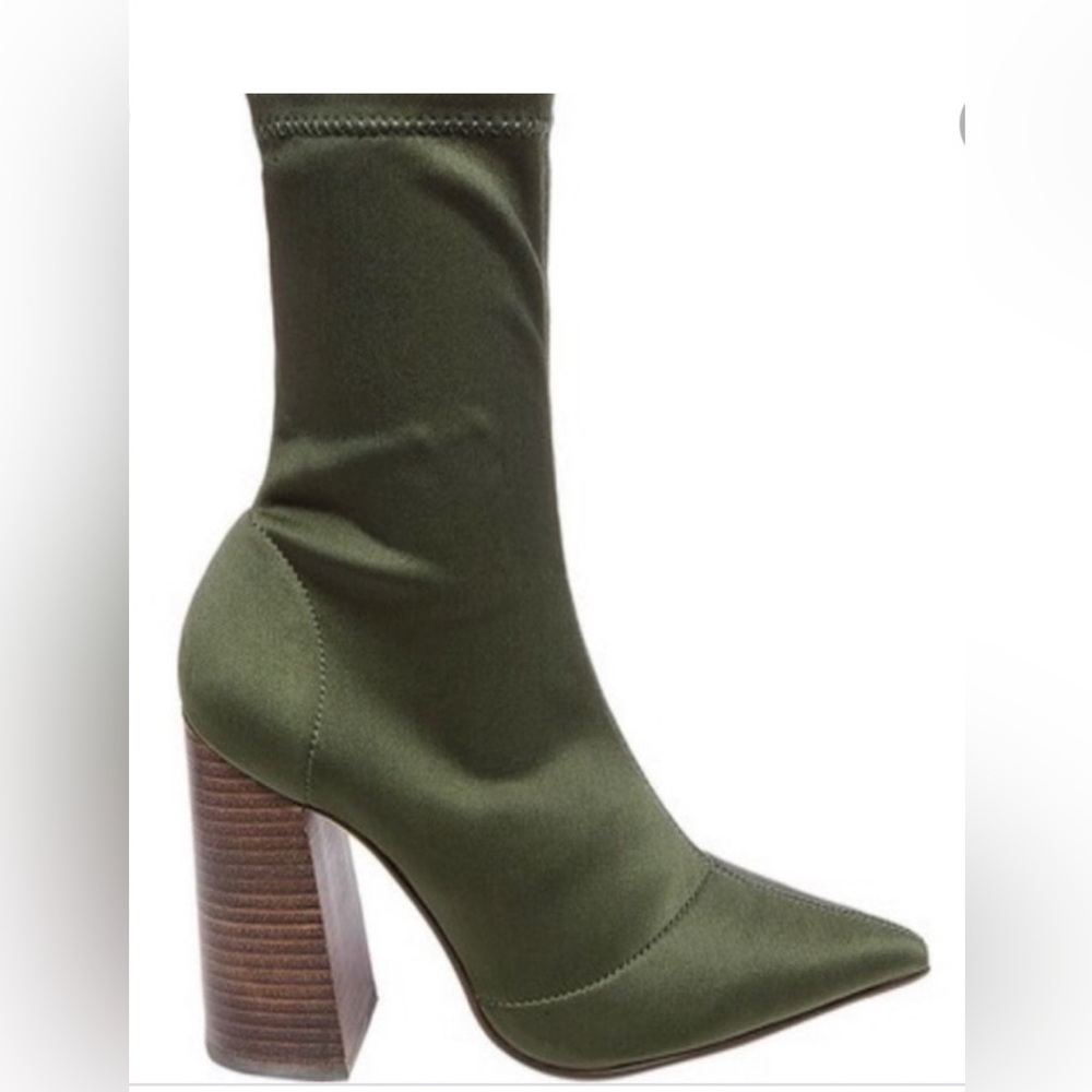 Steve Madden Lombard Olive Heeled Boots